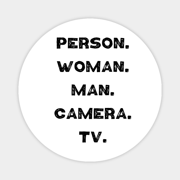 person woman man camera tv Magnet by BAB